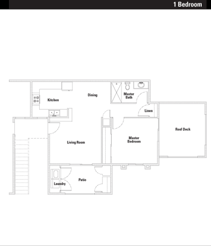 Floor Plan Of One Bedroom Condominiums