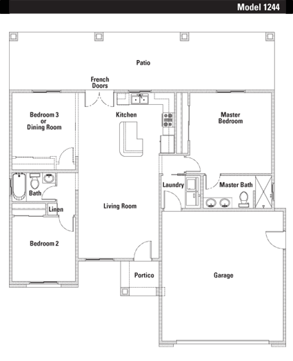 Model 1244 Floor Plan