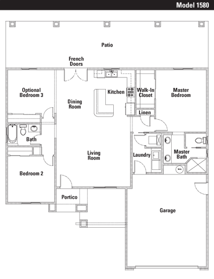 Model 1580 Floor Plan