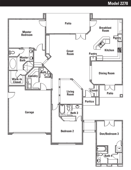 Model 2278 Floor Plan